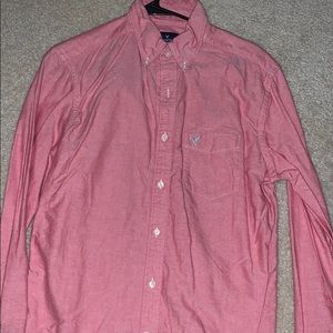 American Eagle red long sleeve dress shirt